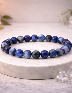 sulemani hakik / botswana agate black 6 mm round bead bracelet