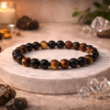 sulemani hakik / botswana agate black 6 mm round bead bracelet sulemani hakik / botswana agate black 6 mm round bead bracelet