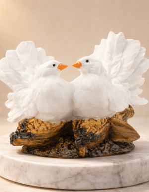 love birds/white pigeons experience true love (frame)