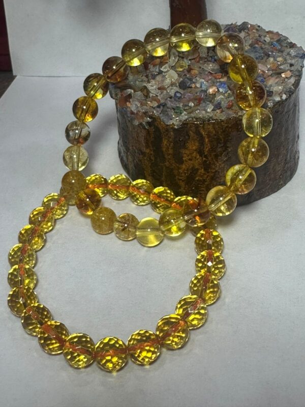 citrine faceted bead bracelet