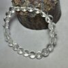 clear quartz oval bead bracelet