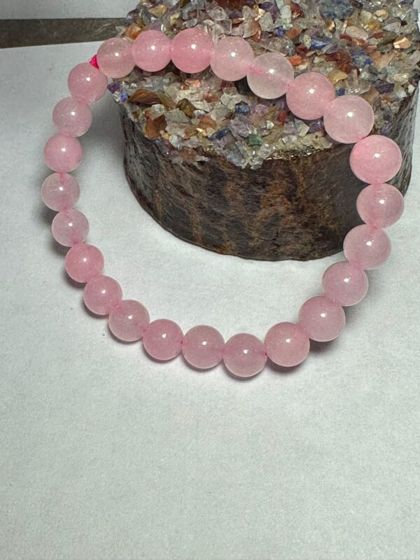 rose quartz big round tumble bracelet