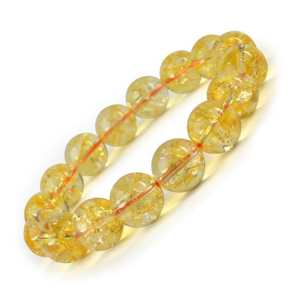 citrine faceted bead bracelet