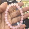 rose quartz big round tumble bracelet